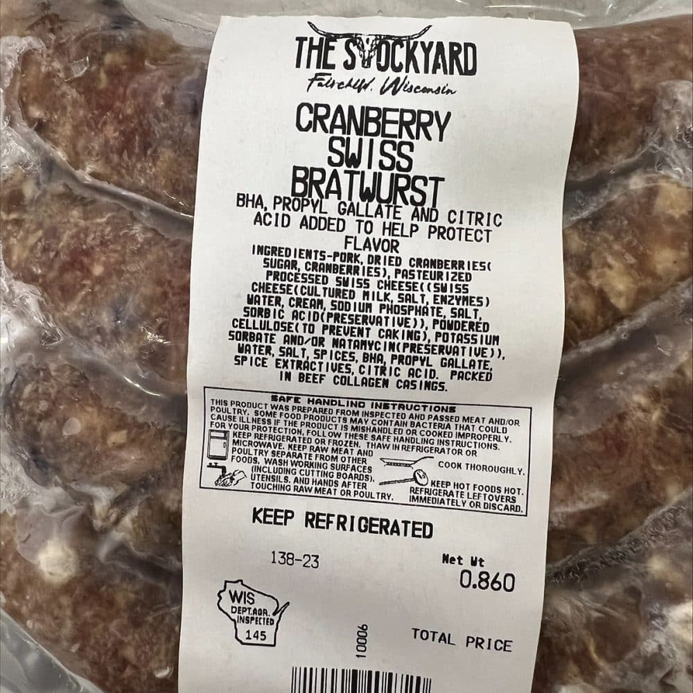 Cranberry Swiss Bratwurst